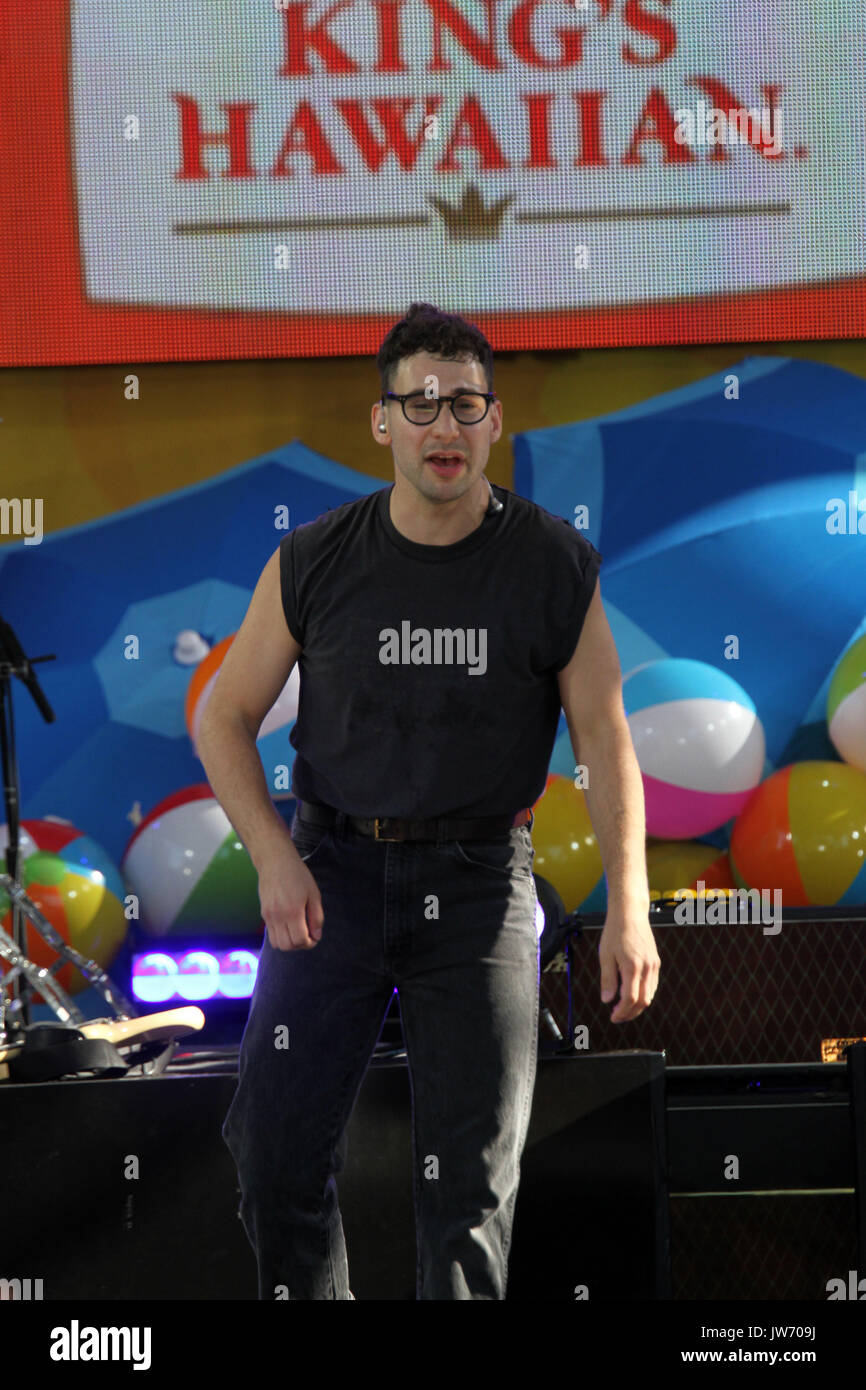 New York, New York, USA. 11th Aug, 2017. The Bleachers perform for The