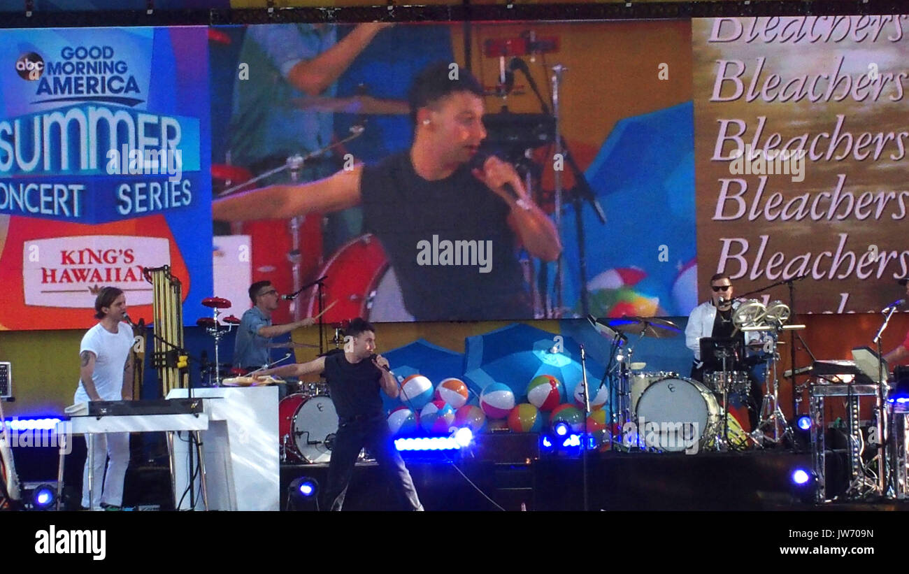 New York, New York, USA. 11th Aug, 2017. The Bleachers perform for The Good Morning America
