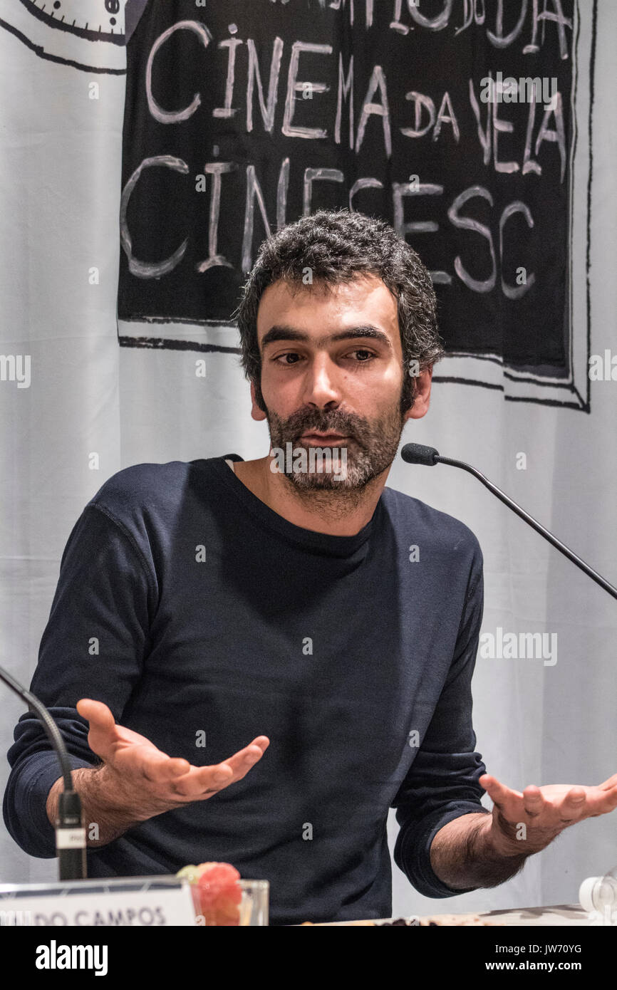 São Paulo, SP, Brazil, 08/10/2017. Lebanese filmmaker and actor Rami Nihawi talks about his work during the event called “Cinema of the Candle”, which is part of the program of the Arab World Film Festival, in Cinesesc, central region of Sao Paulo, Brazil Stock Photo