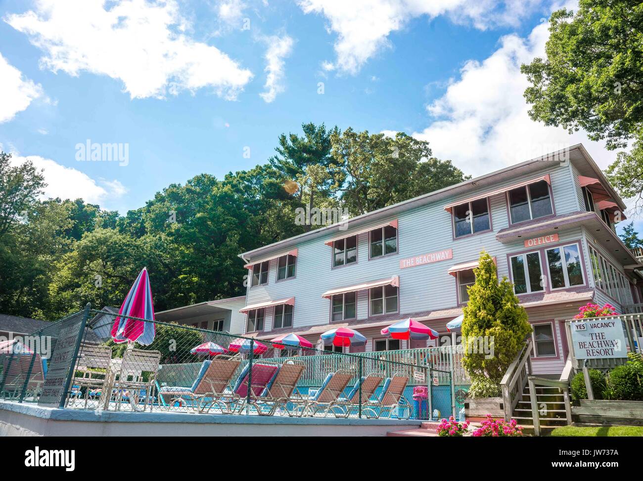 Saugatuck, MI, USA. 14th July, 2017. THE BEACHWAY HOTEL &and RESORT