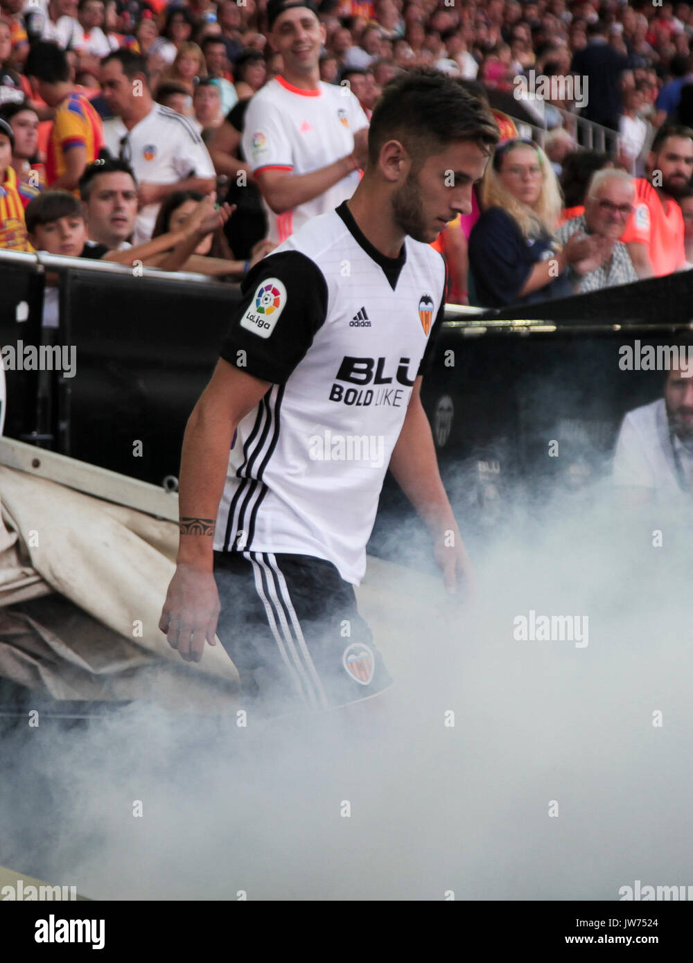 Alvaro Medran in Valencia CF presentation for the 2017/18 season at Mestalla stadium on August 11, 2017 Stock Photo