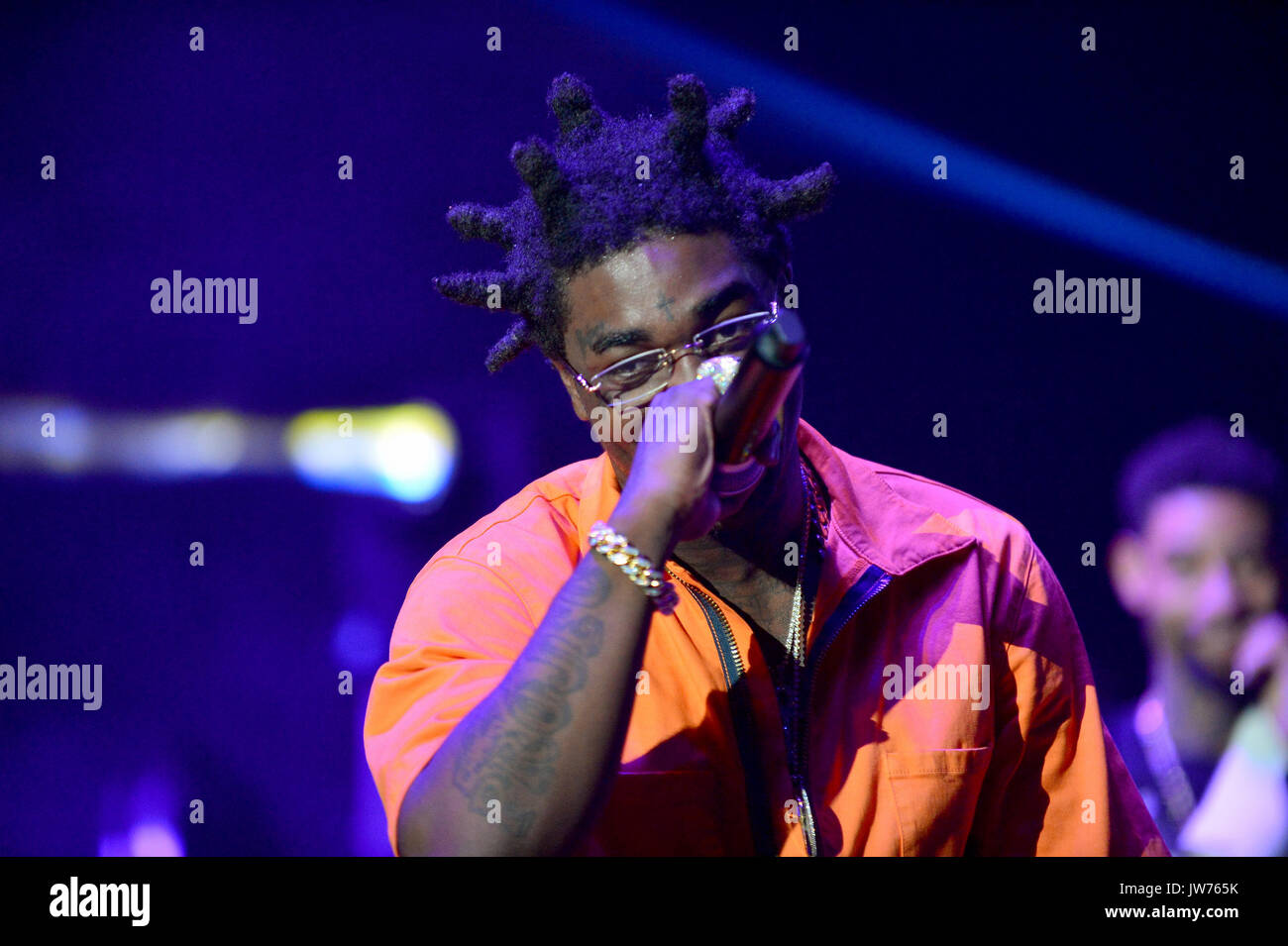 Coral Gables, FL, USA. 10th Aug, 2017. Kodak Black performs on stage at his Homecoming Concert first show since getting home from jail in June at Watsco Center on August 10, 2017 in Coral Gables, Florida. Credit: Mpi10/Media Punch/Alamy Live News Stock Photo