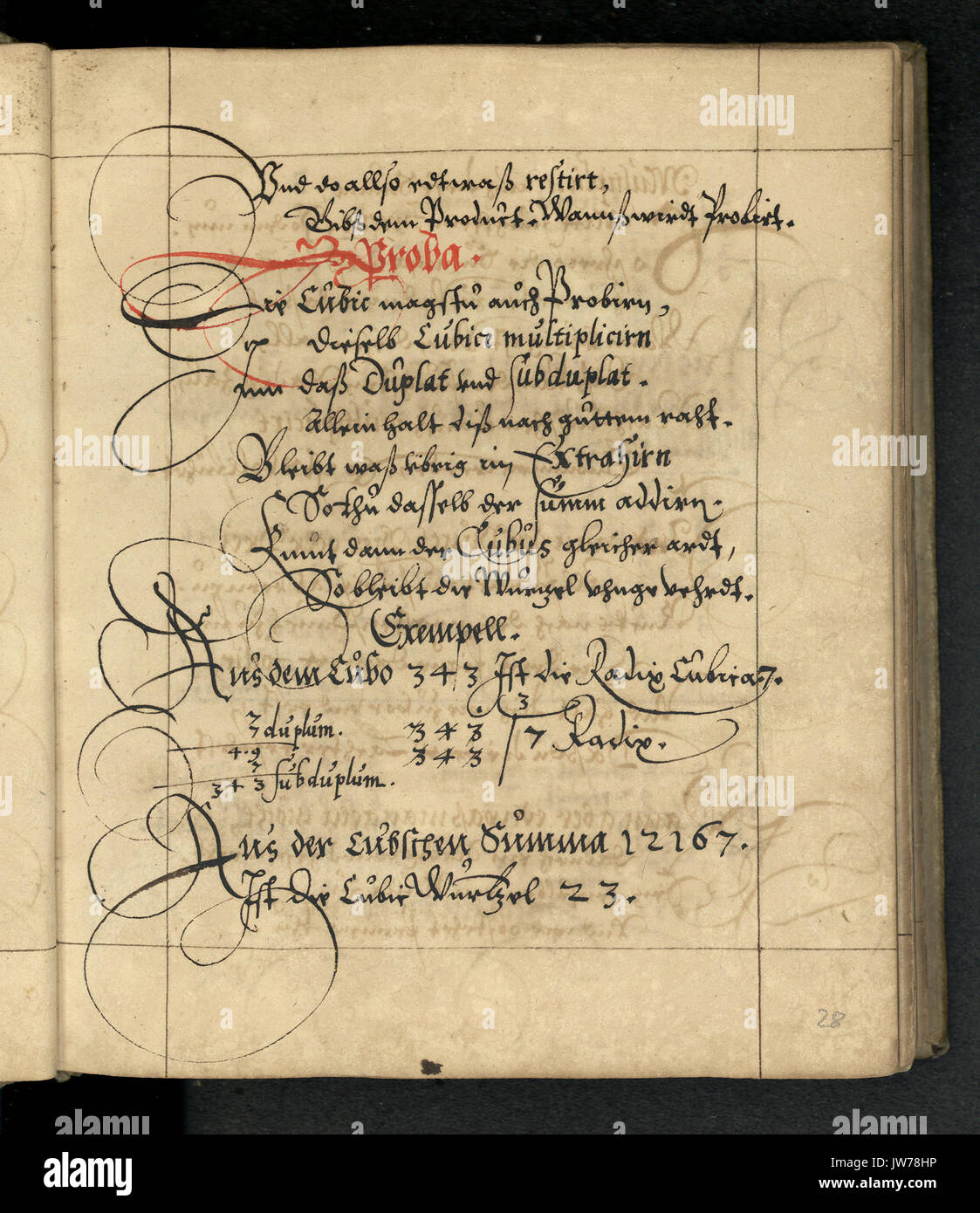 Rechenbuch Reinhard 056 Stock Photo
