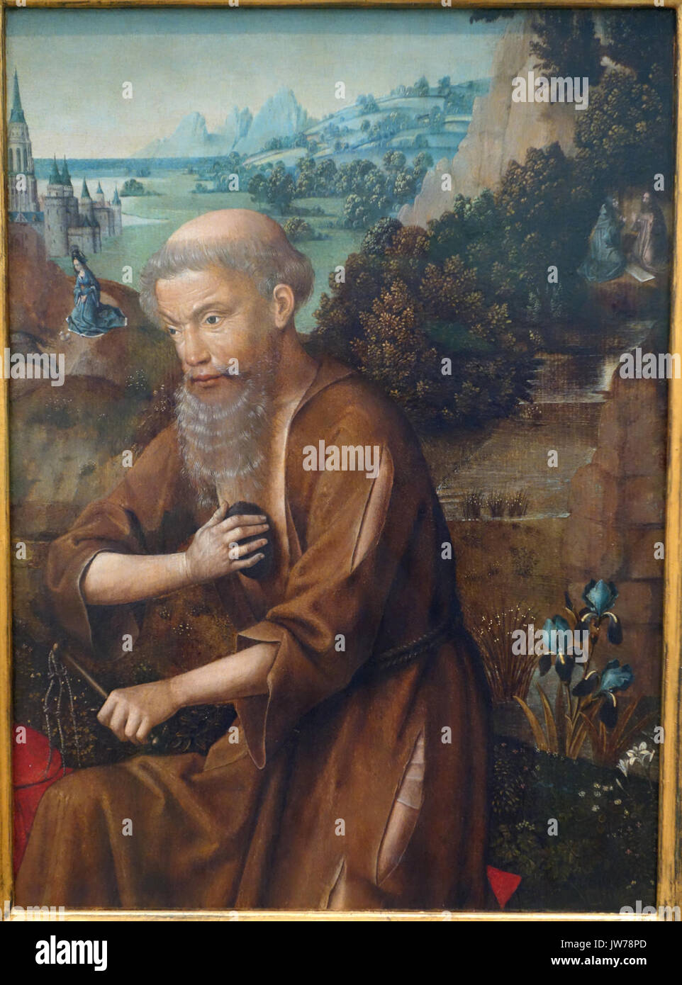 St  Jerome by the Master of the Legend of St  Lucy, late 1400s, oil on panel   National Museum of Western Art, Tokyo   DSC08103 Stock Photo