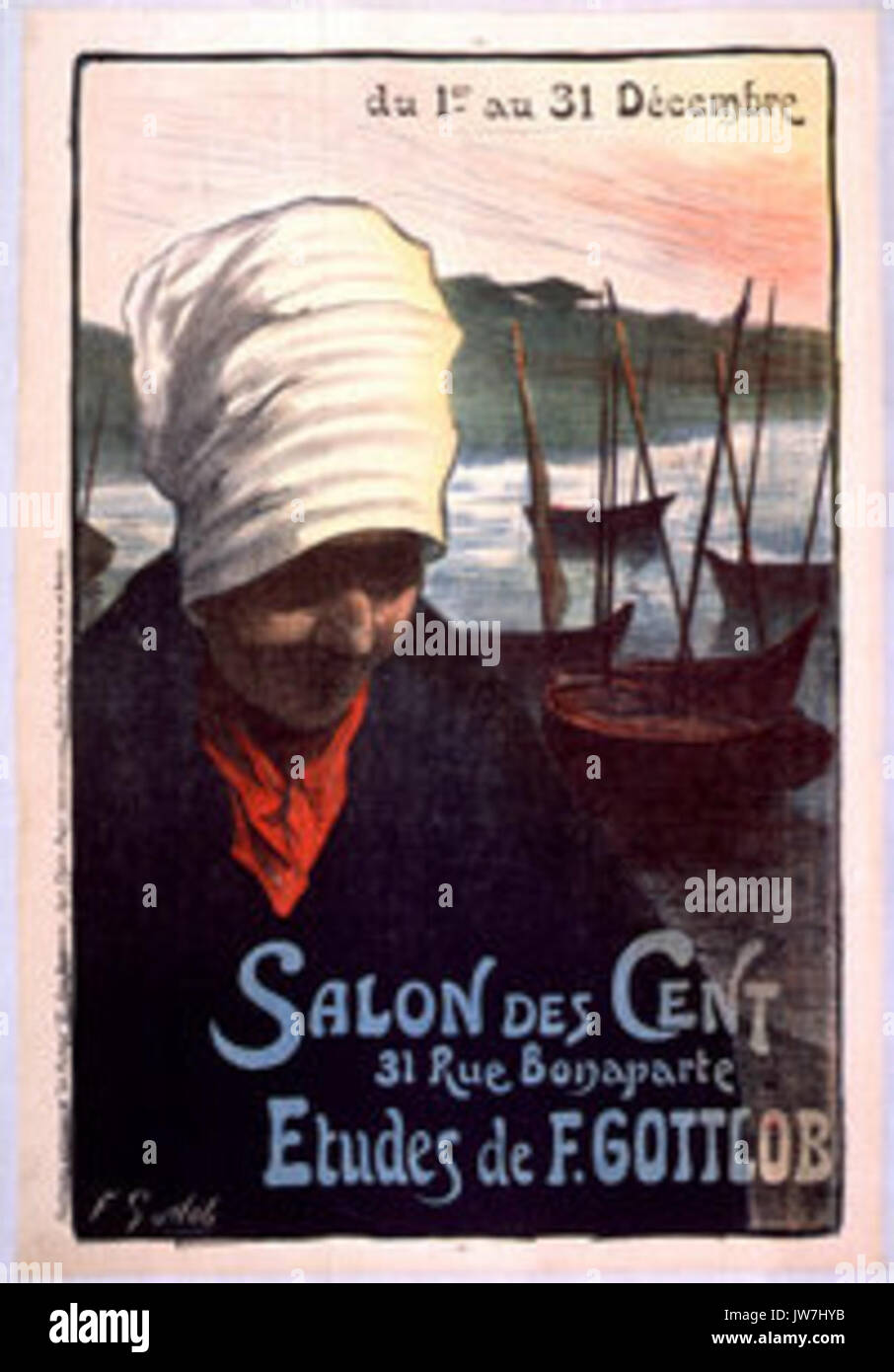 Fernand Louis Gottlob Salon de Cent poster 1899 Stock Photo
