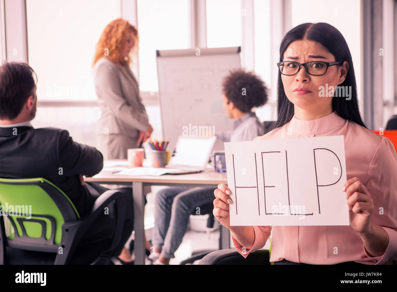 Multiethnic business team brainstorming meeting. Stock Photo