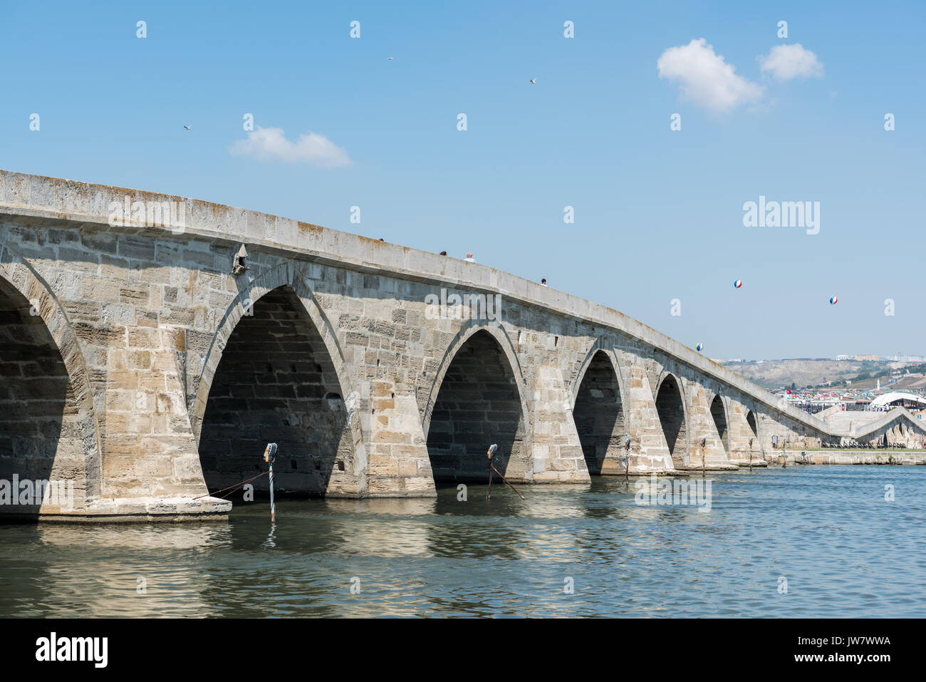 View of Kucukcekmece Mimar Sinan(Architect Sinan)Bridge which was built ...