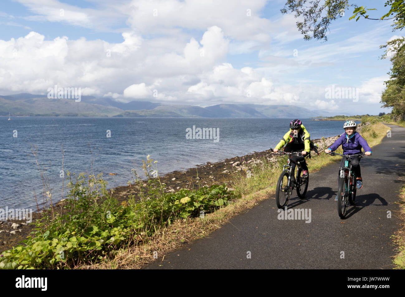Cycle route 78 near Appin, Highland Scotland Stock Photo