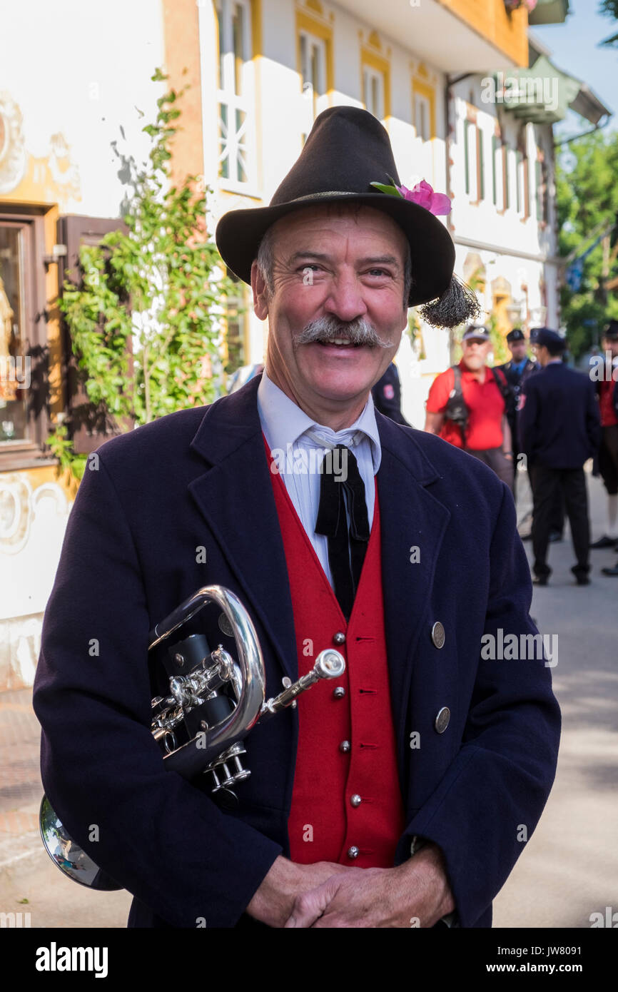 Celebrating Corpus Christi local people in traditional costume parade