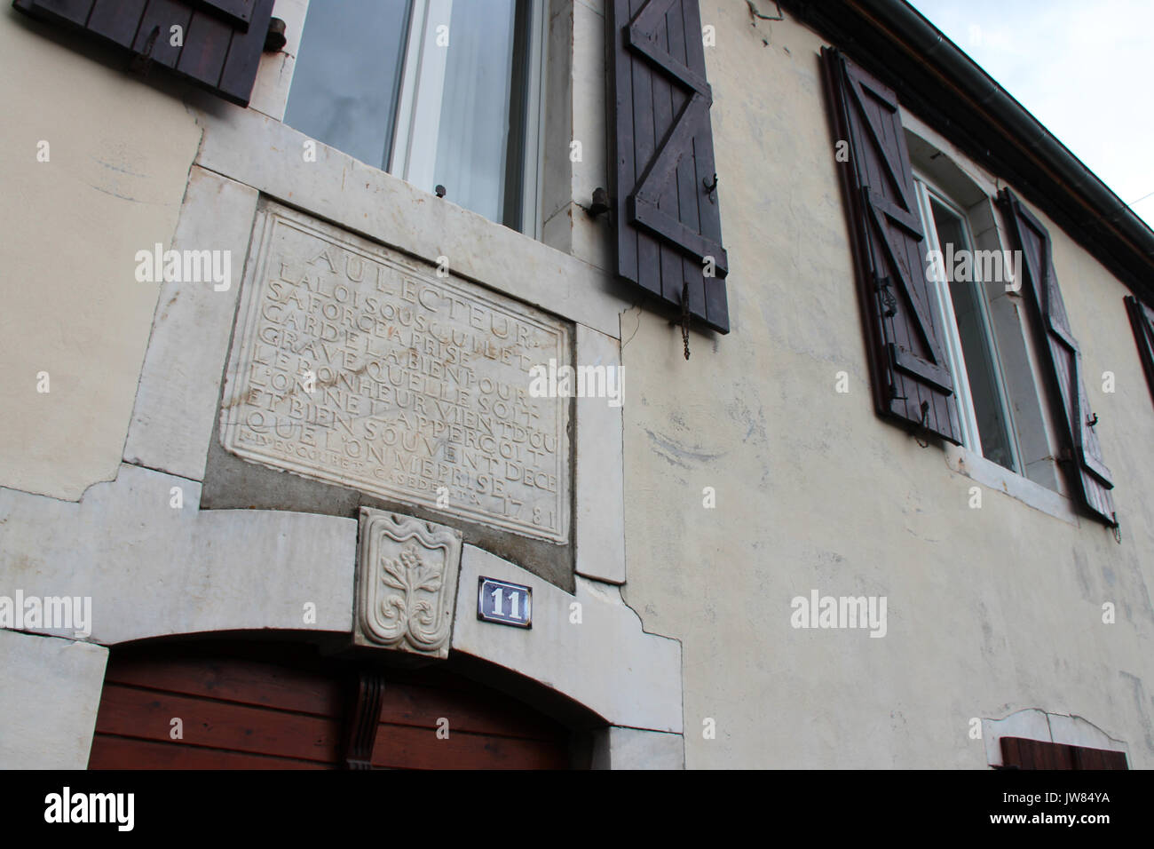 House in Arudy (France). Stock Photo
