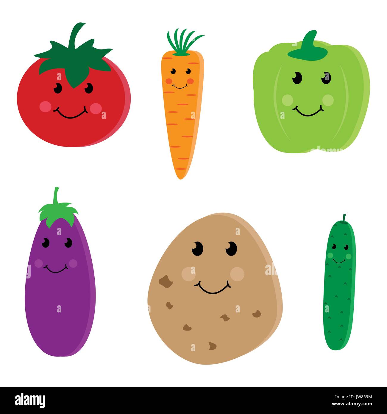 Cartoon vegetable cute characters Stock Vector Image & Art - Alamy
