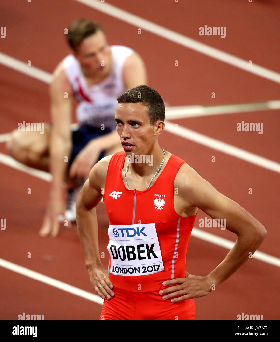 Poland S Patryk Dobek After Competing In The 400m Hurdles Heats During Day Four Of The 2017 Iaaf World Championships At The London Stadium Press Association Photo Picture Date Monday August 7 2017