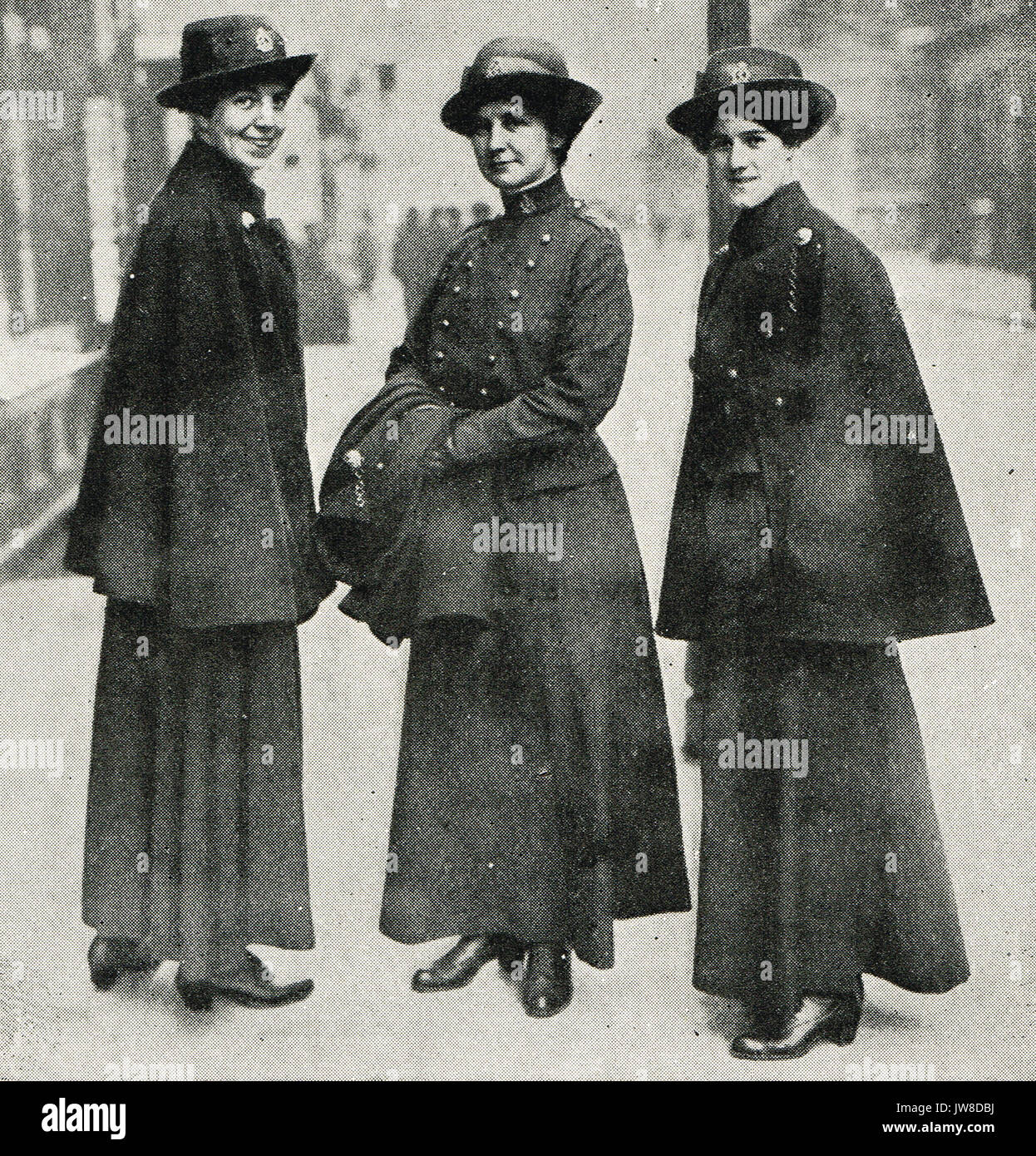 Canadian nurses awaiting deployment, WW1 Stock Photo