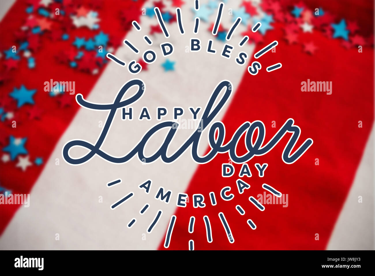 Composite Image Of Happy Labor Day And God Bless America Text