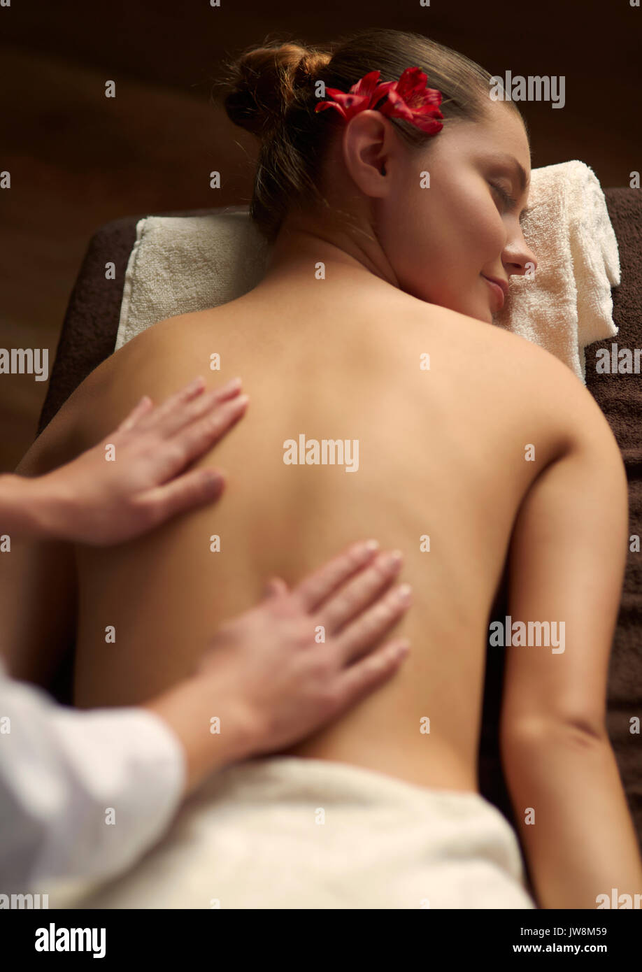 Massage can be very relaxing Stock Photo