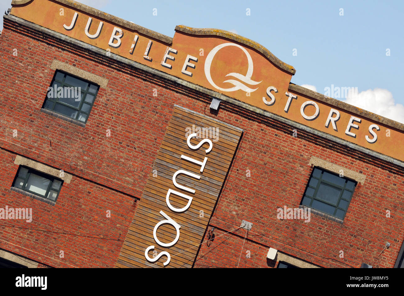 jubilee stores warehouse building at Newport quay on the river medina