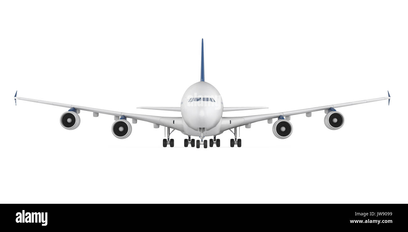 Commercial Aircraft Isolated Stock Photo