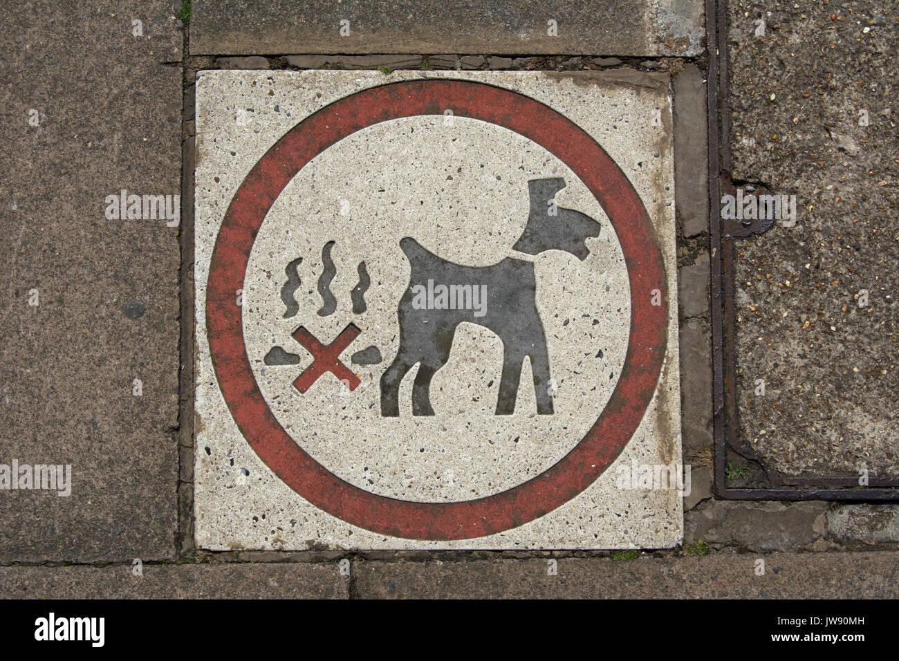 Environment Act 2005 Dog fouling sign Dog poo mess fouling offence sign 9623 