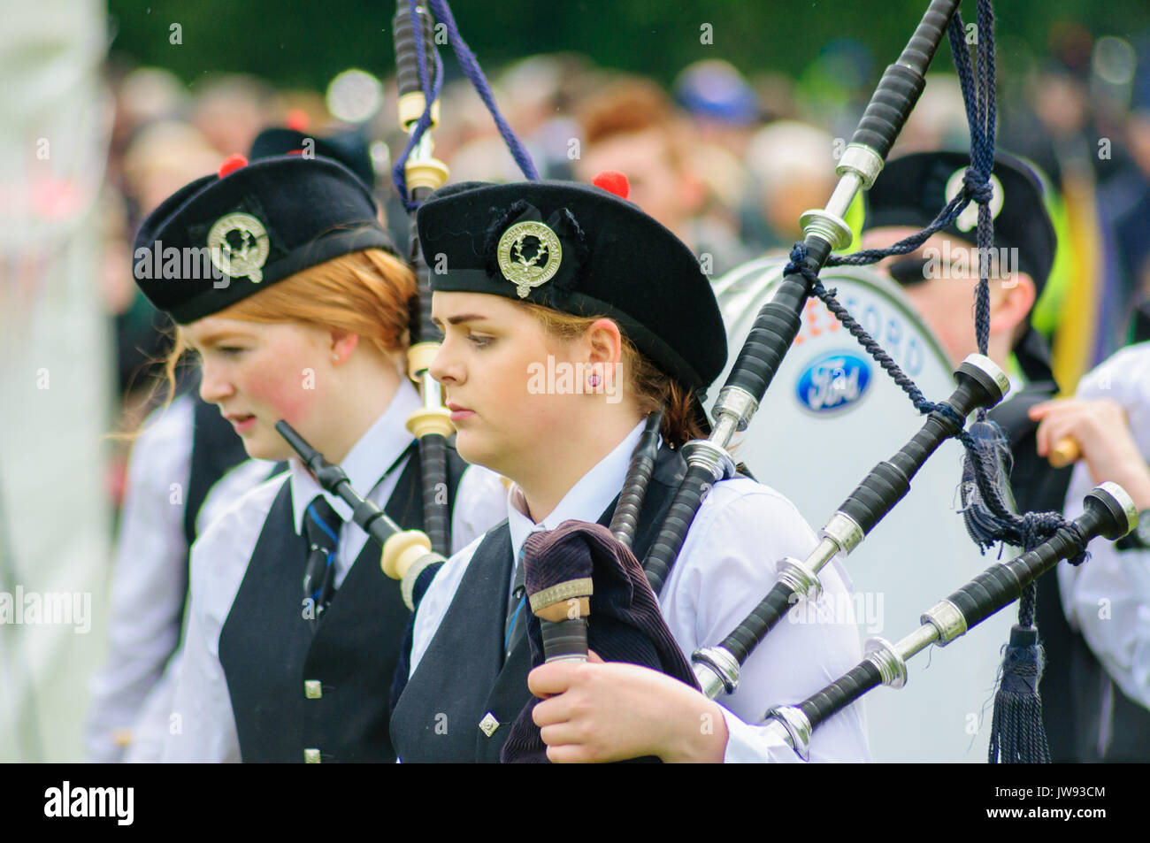 Competitors in the British Pipe Band Championships held in Paisley ...