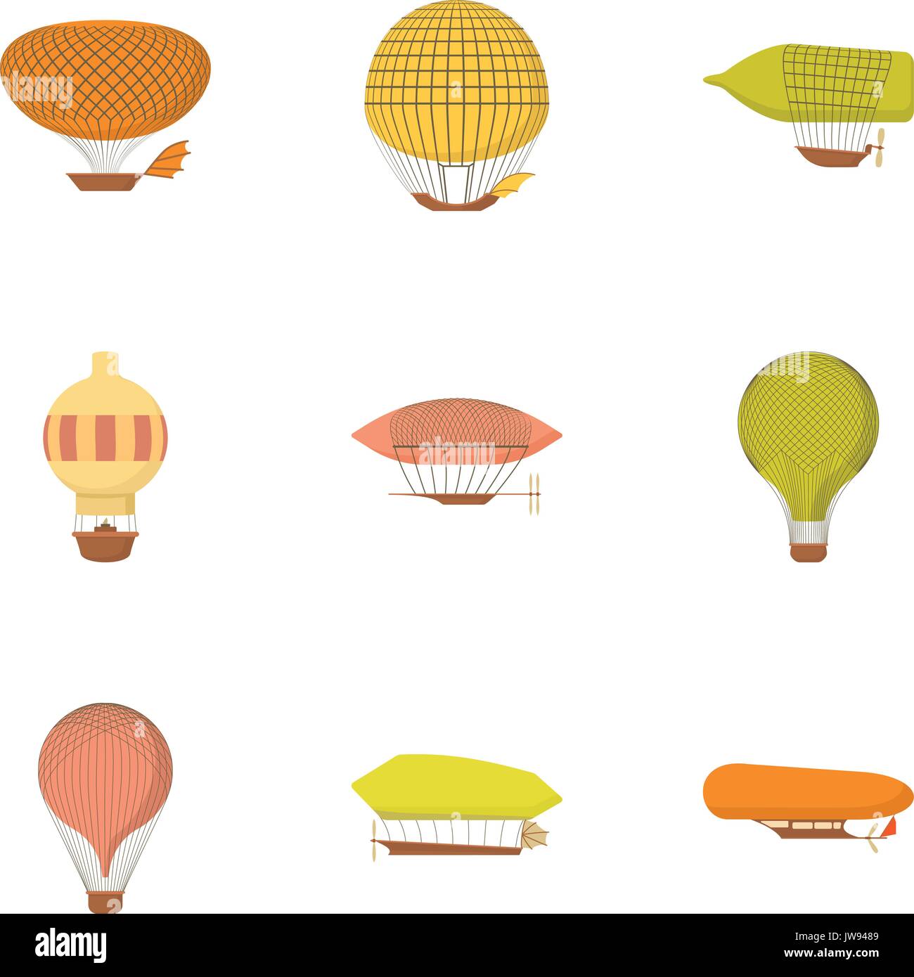 Aircraft icons set, cartoon style Stock Vector Image & Art - Alamy