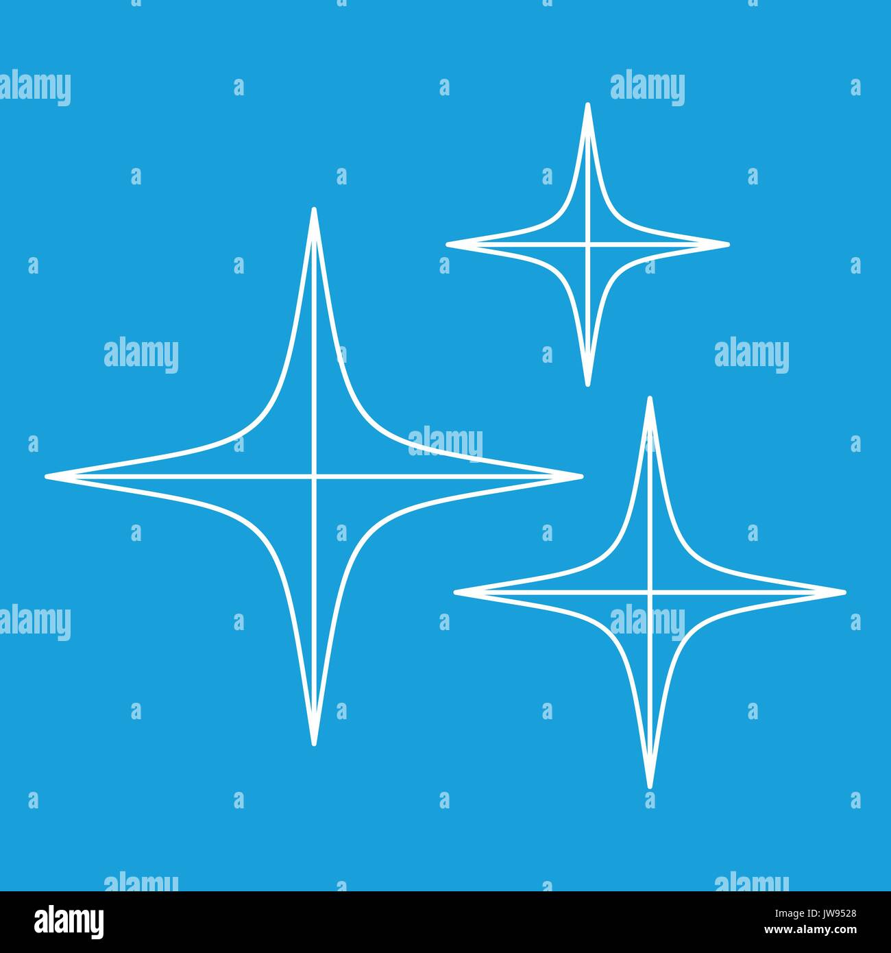 Stars icon, outline style Stock Vector Image & Art - Alamy