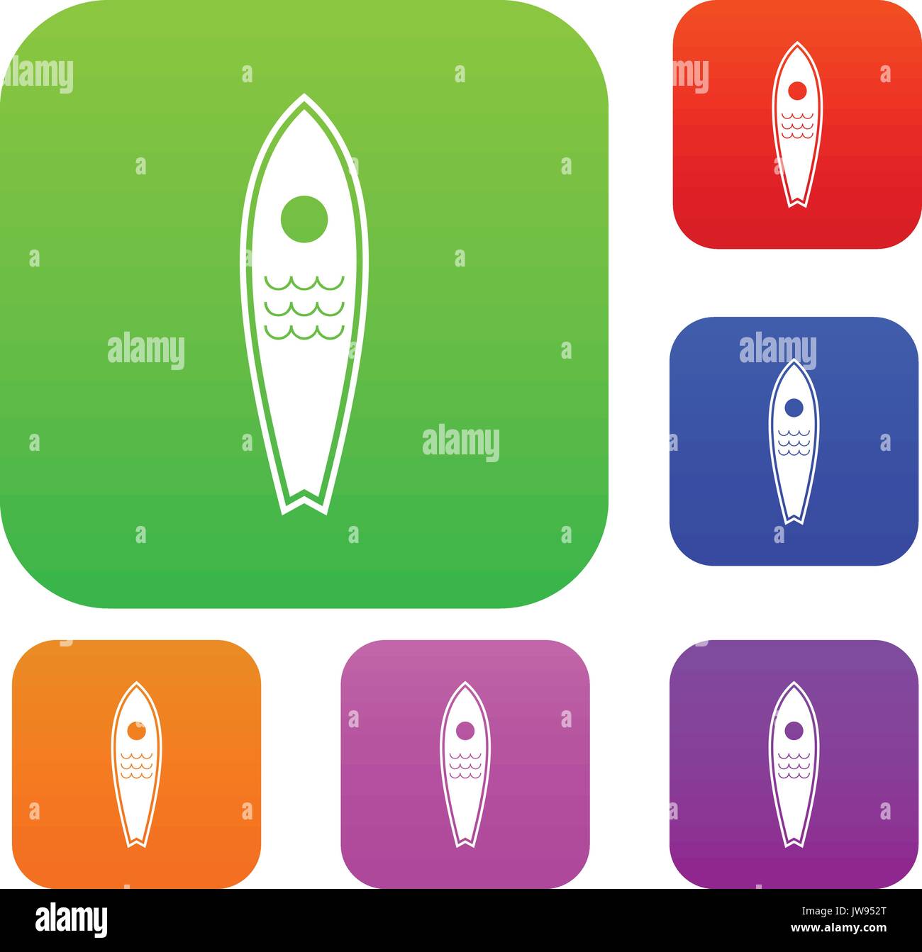 Surfboard set collection Stock Vector Image & Art - Alamy