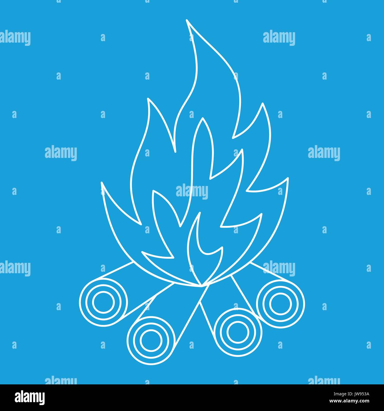 Bonfire icon, outline style Stock Vector Image & Art - Alamy
