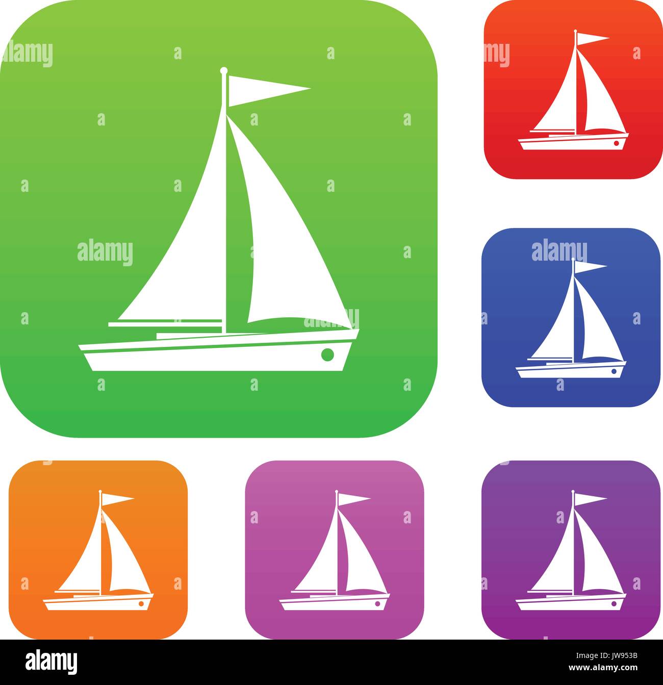 Yacht set collection Stock Vector Image & Art - Alamy