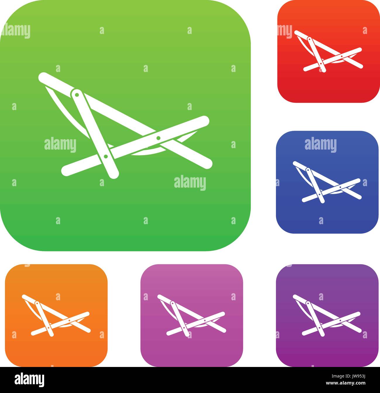 Beach chaise set collection Stock Vector Image & Art - Alamy