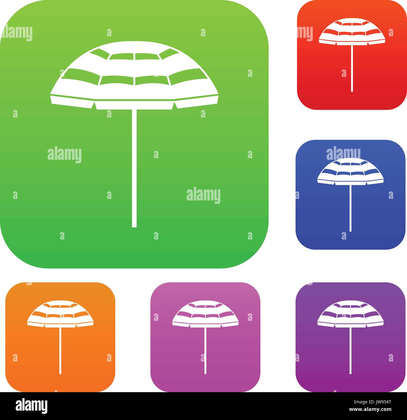 Beach umbrella set collection Stock Vector Image & Art - Alamy