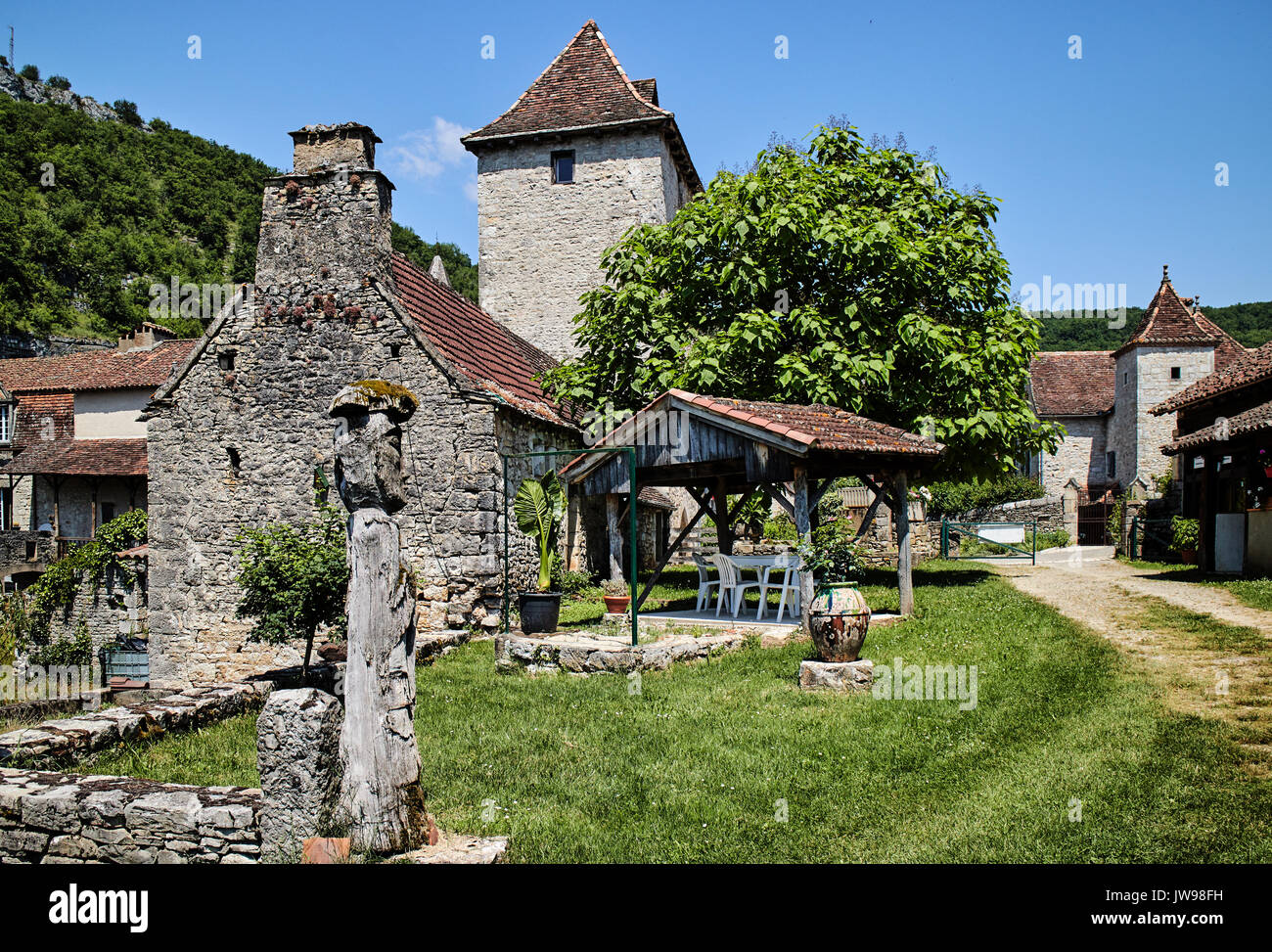 Europe, France, Occitanie, Lot, EspagnacSteEulalie village Stock Photo Alamy