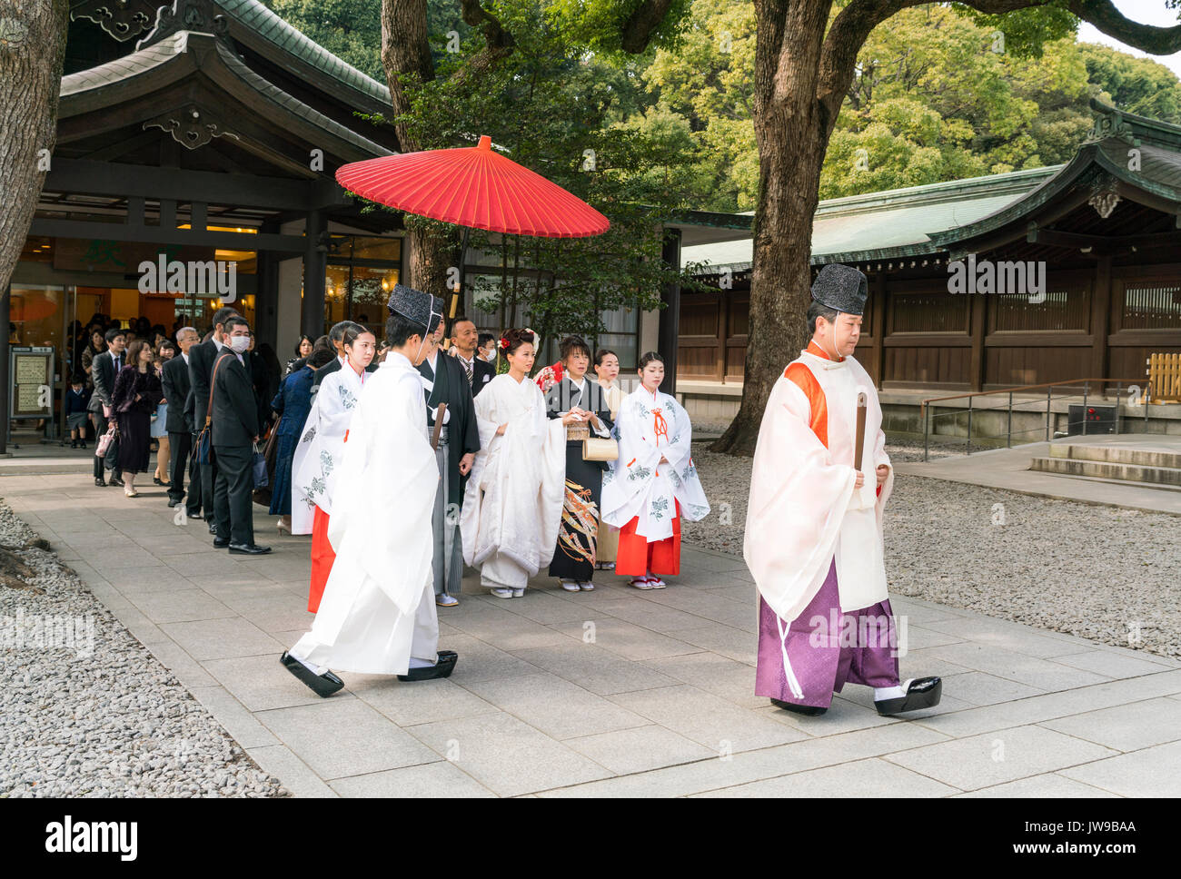 red umbrella wedding