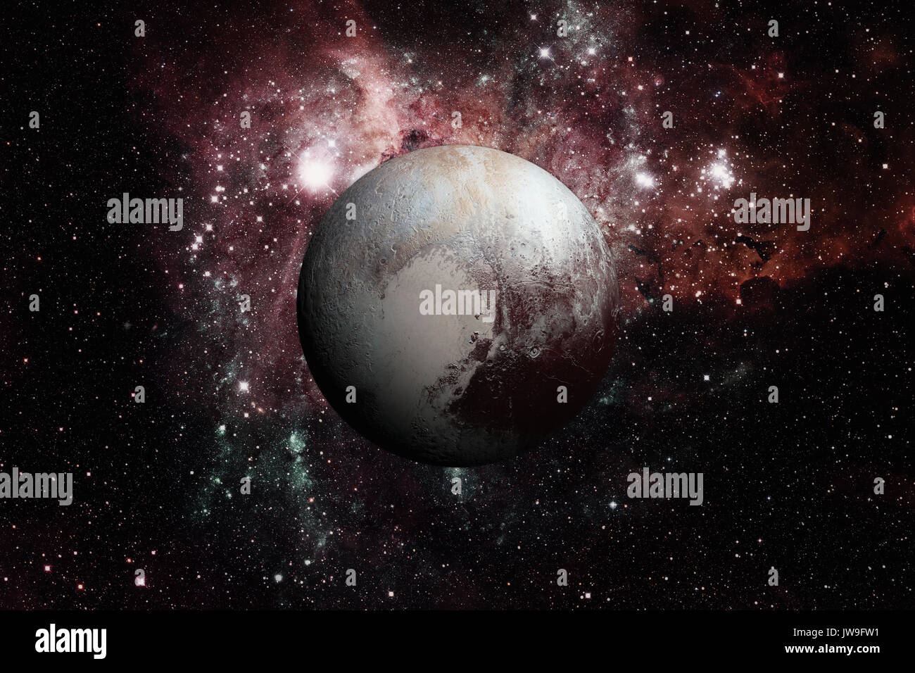Solar System - Pluto. It is a dwarf planet in the Kuiper belt, a ring ...