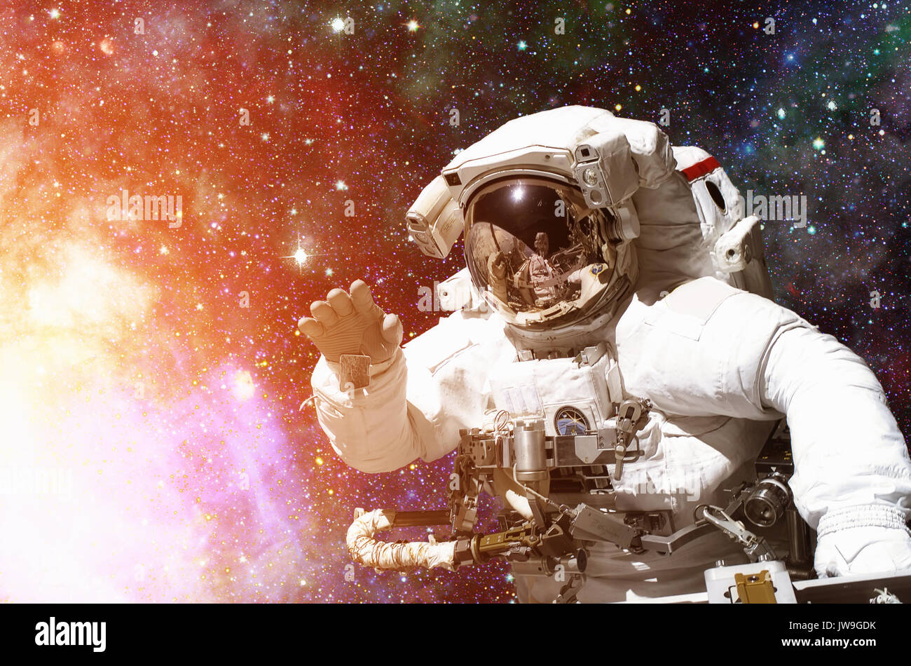 NASA space exploration astronaut. Elements of this image furnished by NASA. Stock Photo