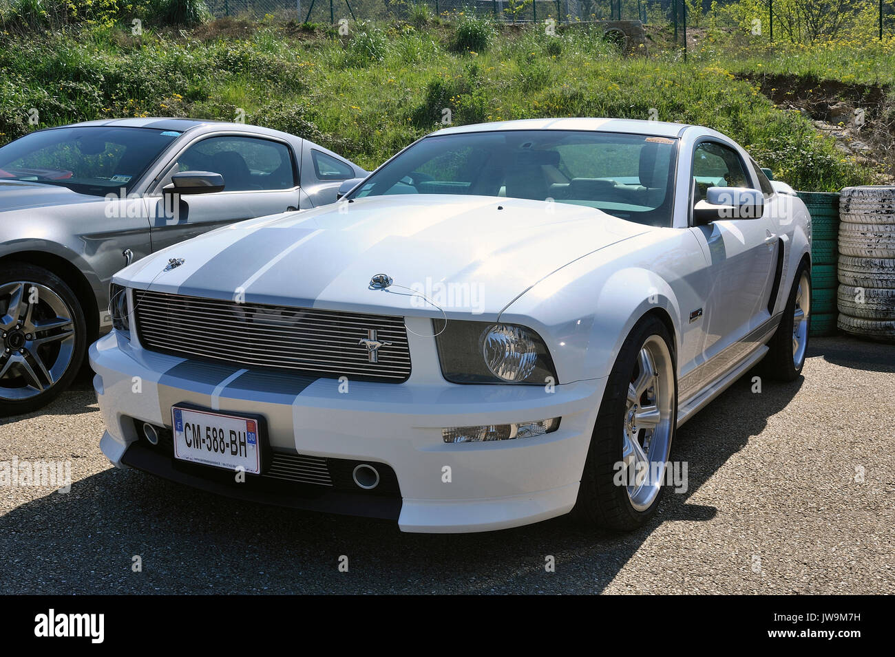 Car tuning exhibition in Saint-Christole-les-Ales in the French department  of Gard Stock Photo - Alamy