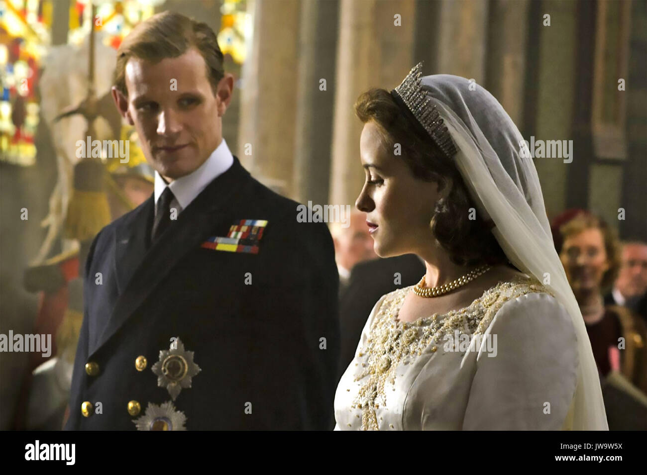 THE CROWN 2016> Netflix TV series with Claire Foy and Matt Smith Stock Photo