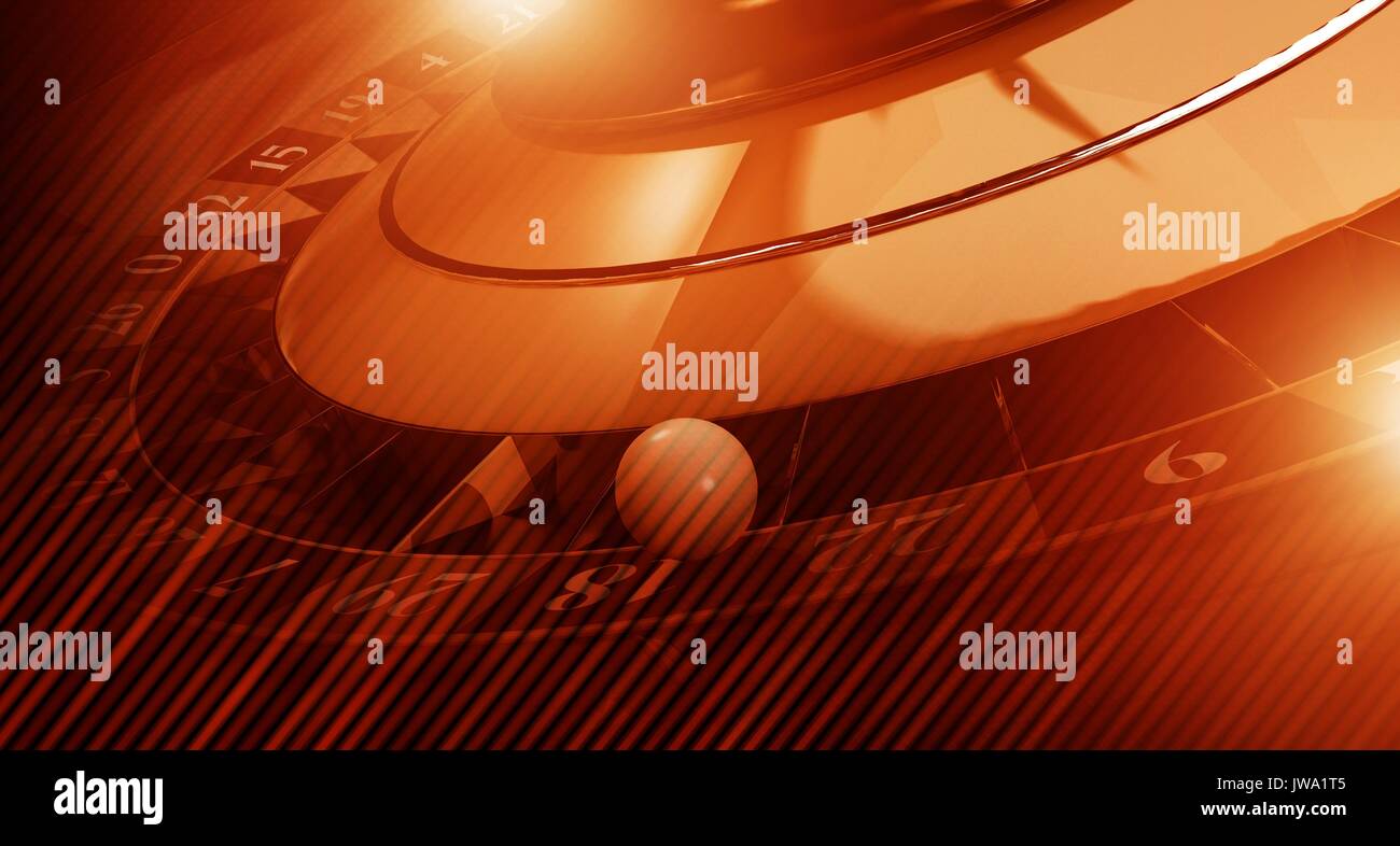 Reddish Roulette Banner Background 3d Rendered Illustration