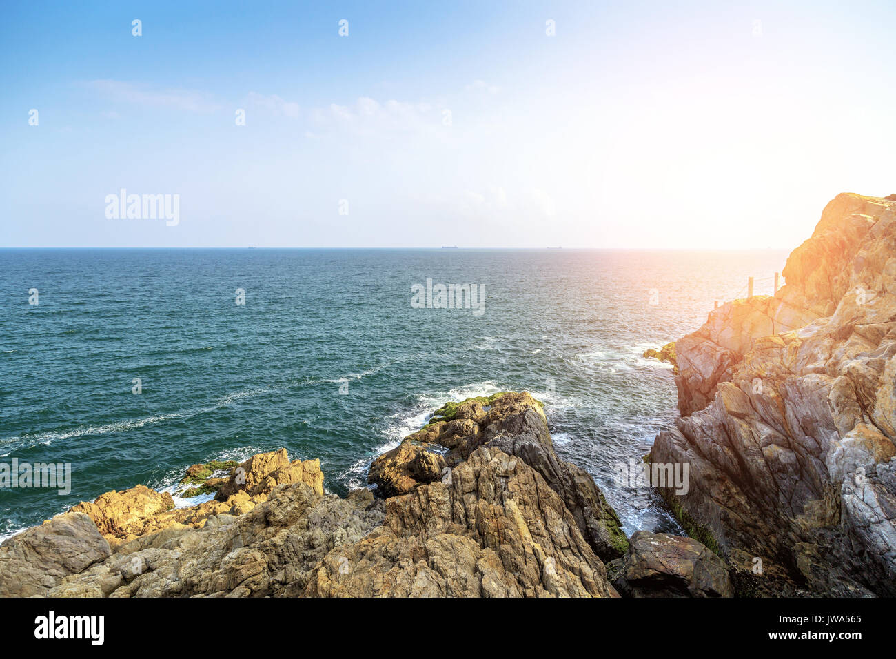 Natural scenery of seaside square Stock Photo - Alamy