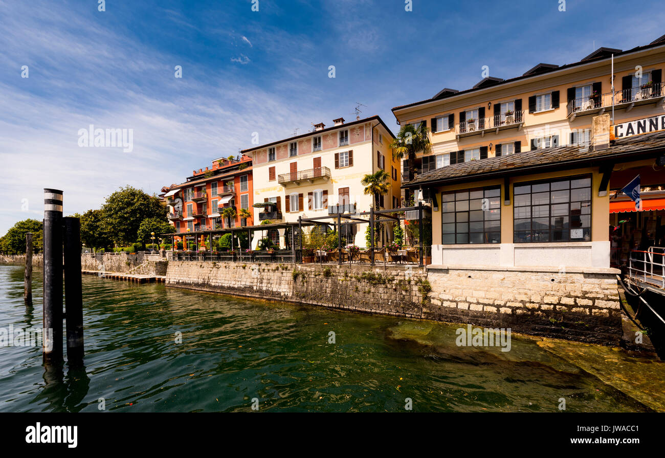 The pier and houses of Cannero Riviera Cannero Riviera , Lake
