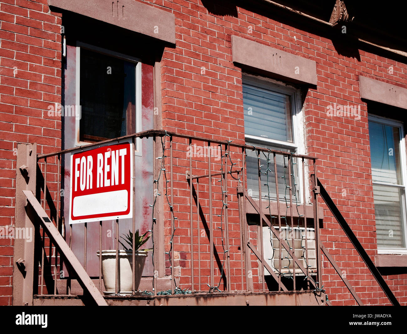 Advertisement for rent in apartment Stock Photo