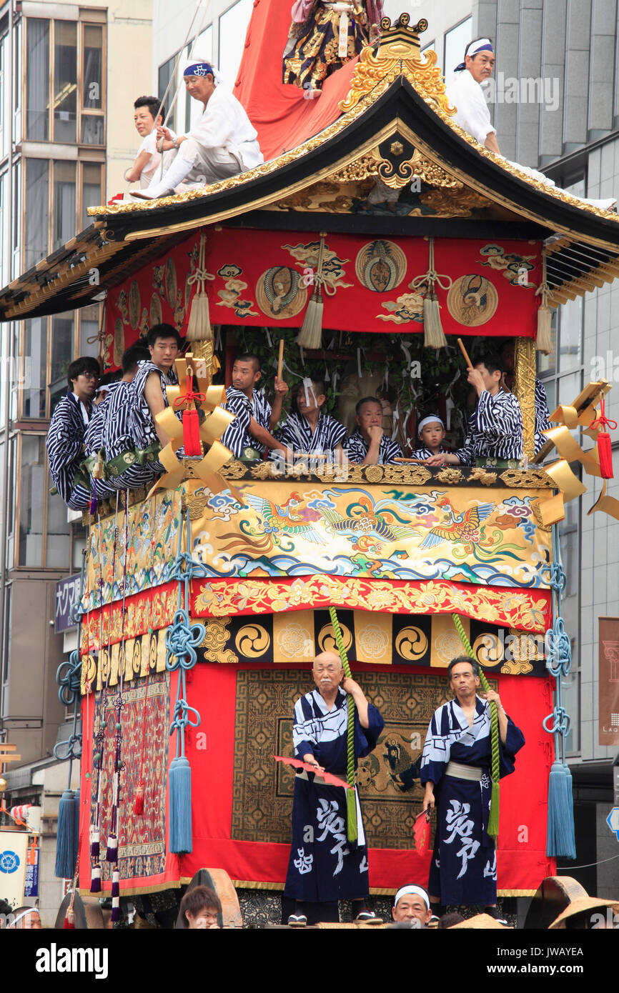 Japan, Kyoto, Gion Matsuri, festival, Yama Hoko procession, float ...