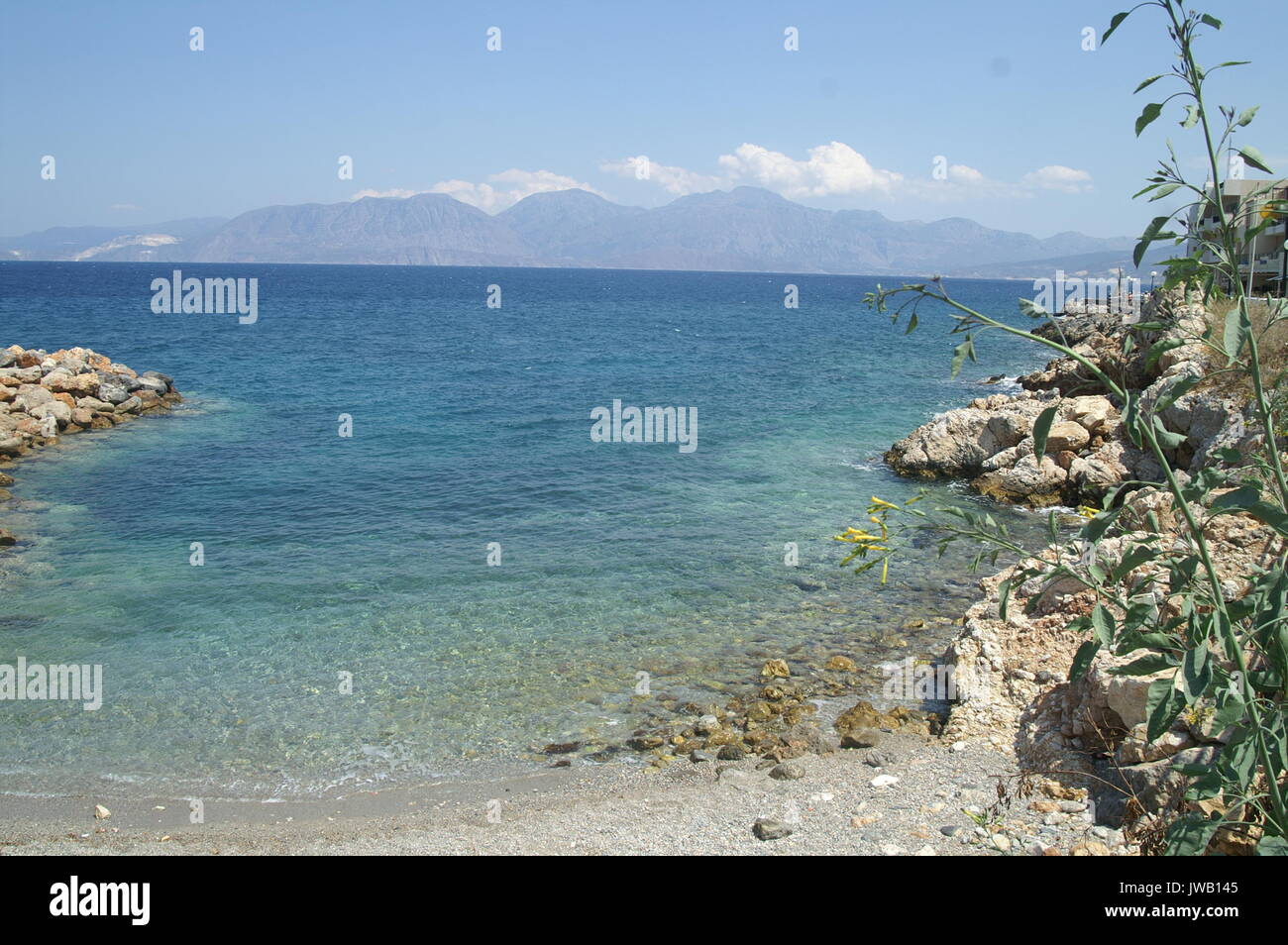 Crete coastline, Mediterranean Tourist Destination Stock Photo