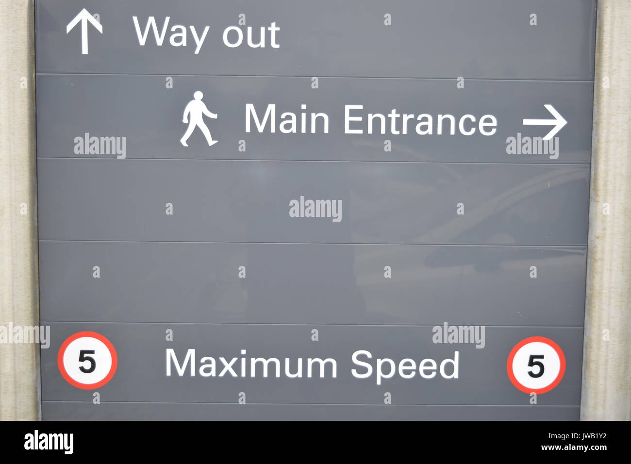 Main entrance sign Stock Photo - Alamy