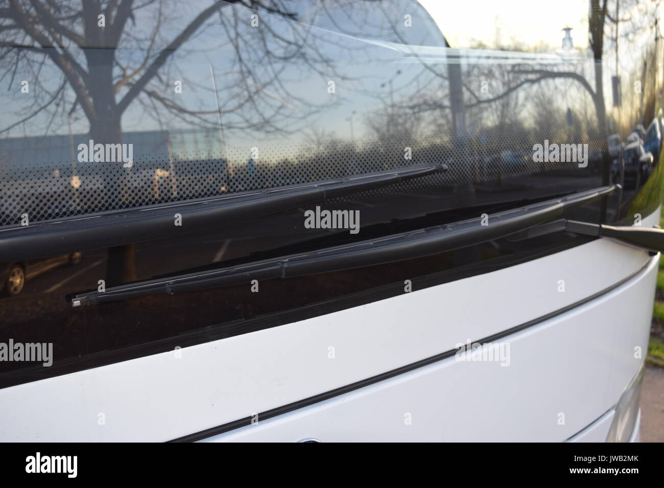 Front of a large coach Stock Photo - Alamy