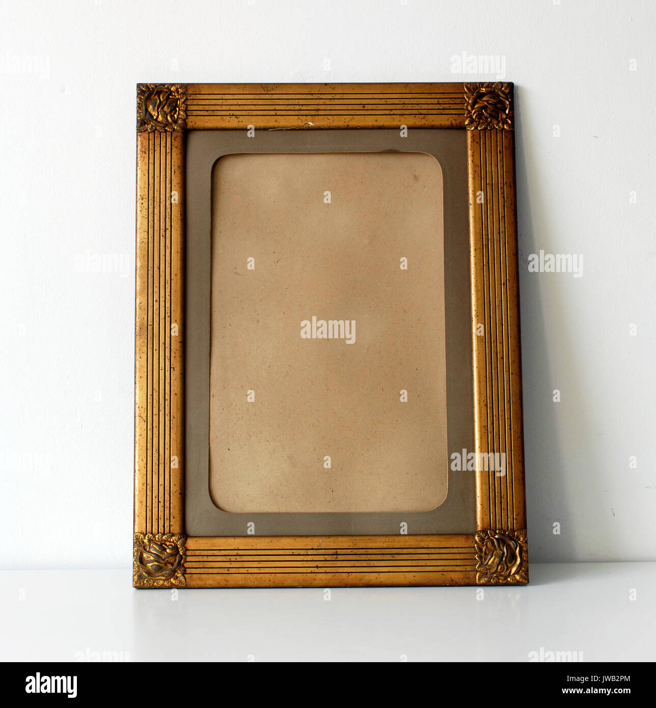 Antique wooden frame for pictures and art work Stock Photo Alamy