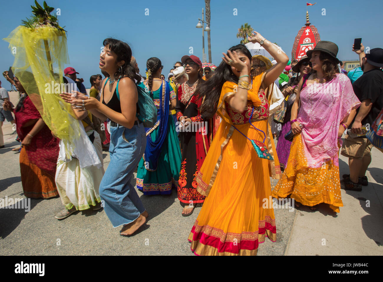 2017 Hare Krishna Festival of the Chariots - 8/6/2017 - Venice Beach, Los Angeles, California, USA Stock Photo
