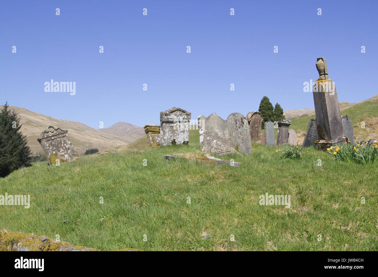 Burial Ground in the Scottish Highlands Stock Photo Alamy