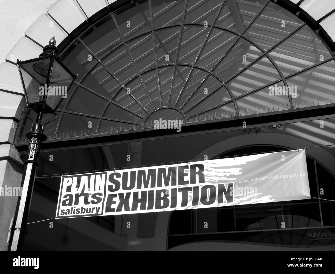 Young Gallery with advertising banner for their summer exhibition