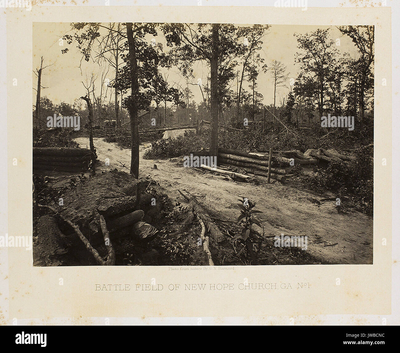 Battle Field of New Hope Church, GA. No. 1. - Civil War Photographs Stock Photo