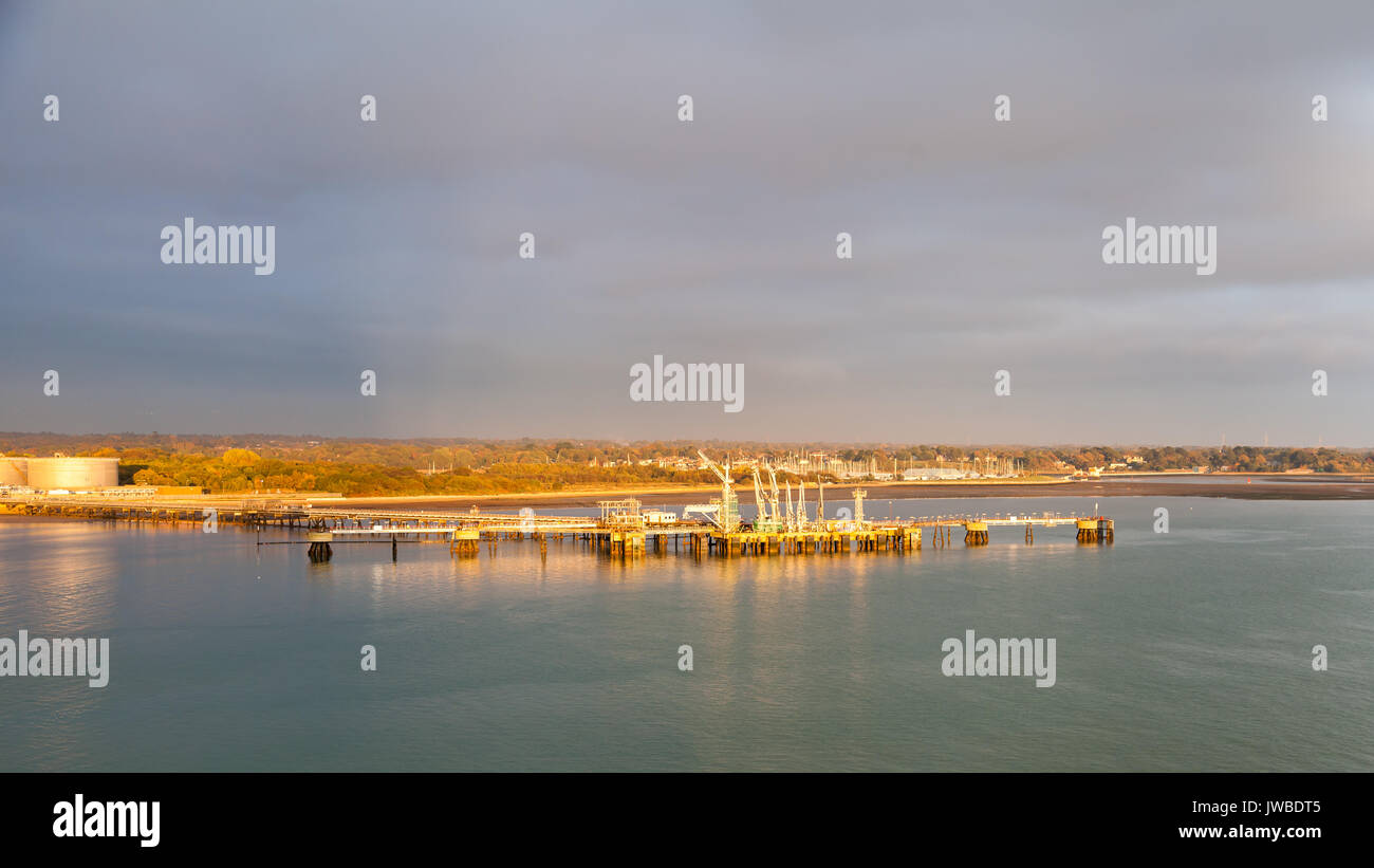 Hamble Fuel Terminal. Hamble fuel teminal on Southampton Water in